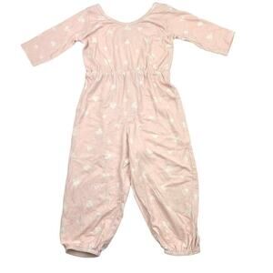 Vivie and Ash Pink Hearts Romper, 2/3T